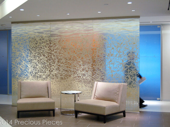 Washi Parchment Screen at a Reception Area in NYC